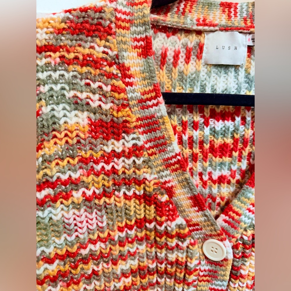 Lush Stunning Knit Cardigan Like New - Picture 3 of 4